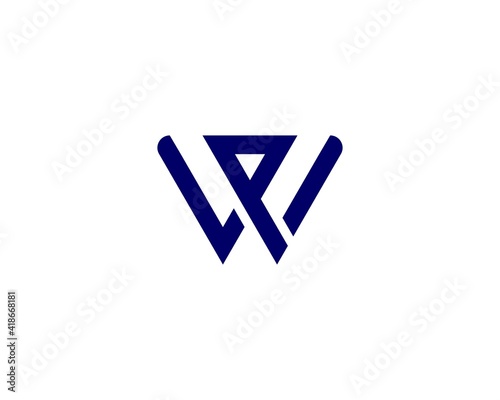 PW WP Letter logo design vector template
