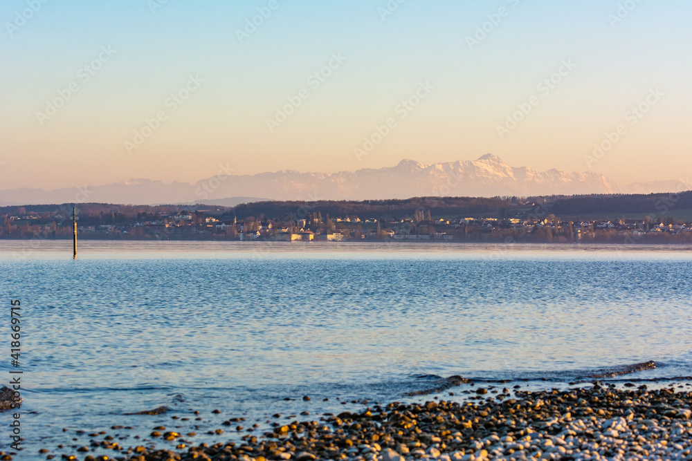 Lake Constance with Säntis mountain in background