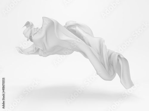 Smooth elegant white flying cloth