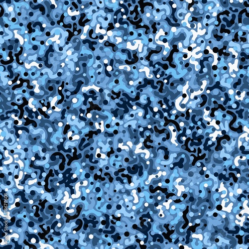 Digital camouflage seamless pattern. Ornate spots for arctic military texture