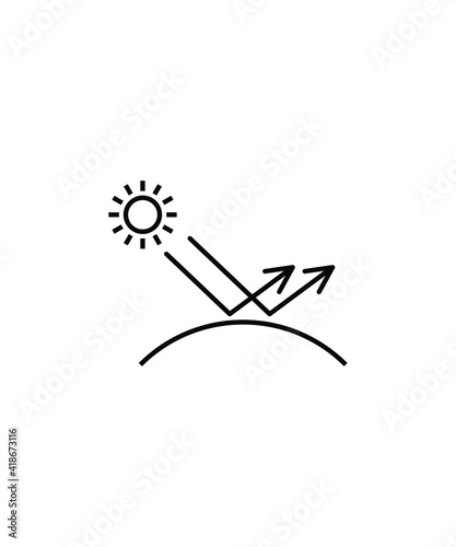 reflection icon,vector best line icon.