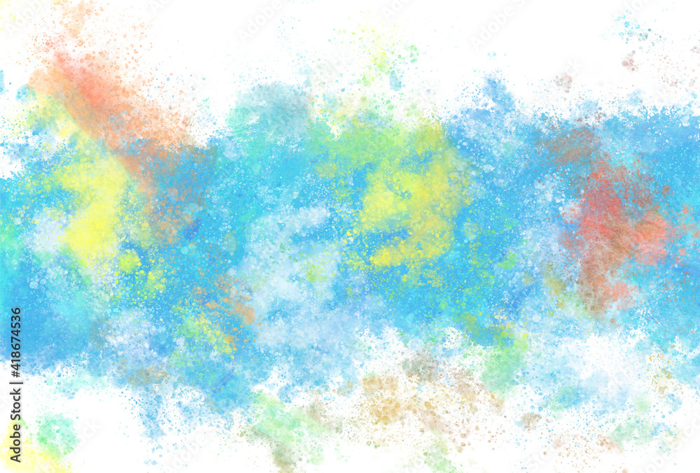 hand drawn colorful watercolor paint background. 