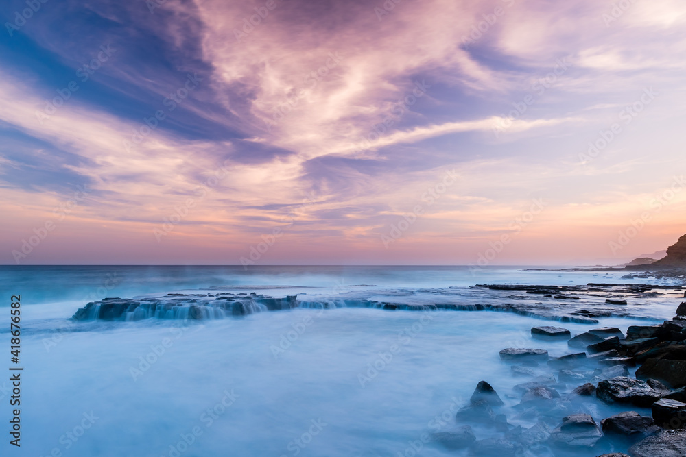 Obraz premium Sunset Sky at Thelma Head in Royal National Park