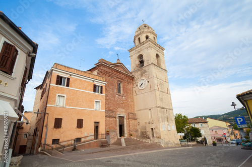 Front View Cathedral in Sirolo, Ancona - Italy  (Church of San Nicolo di Bari)