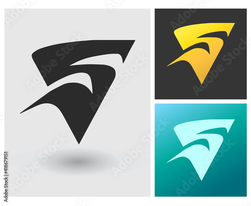 Logo S shape monogram tornado wind shape