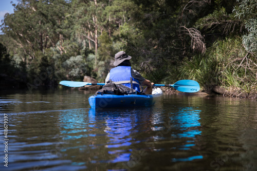 Exploring rivers by kayak