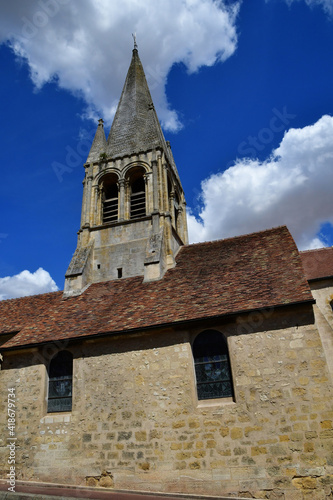 Hardricourt; France - august 4 2020 :  Saint Germain church photo