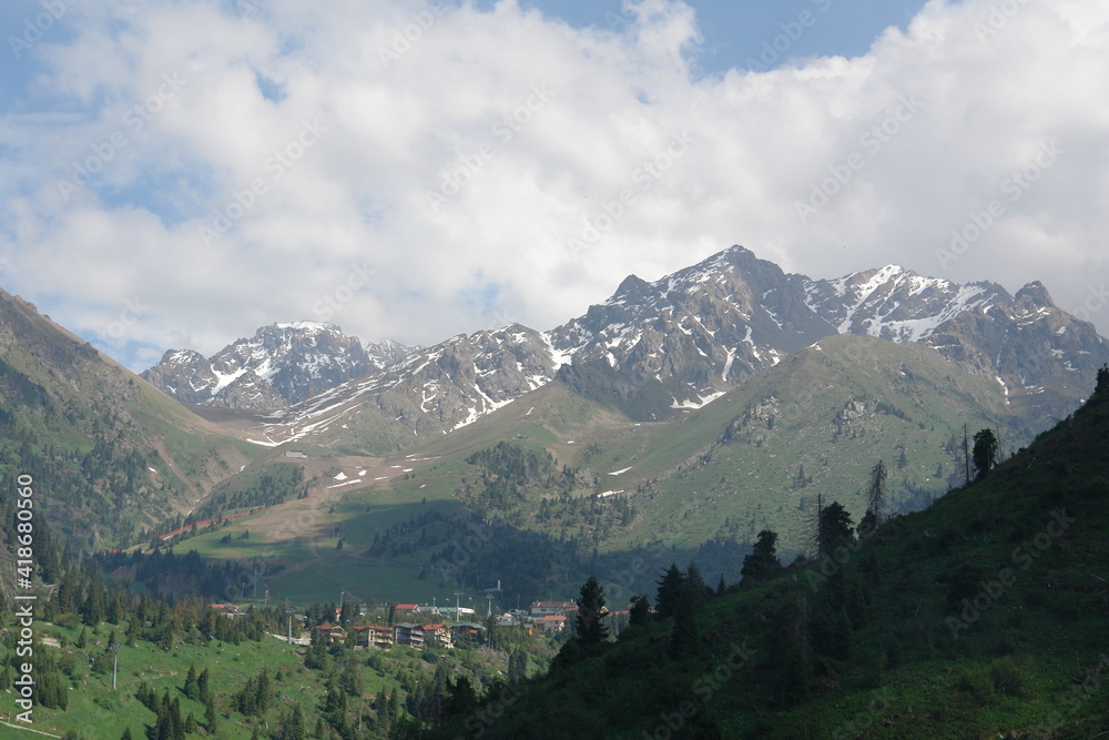 view of the mountains