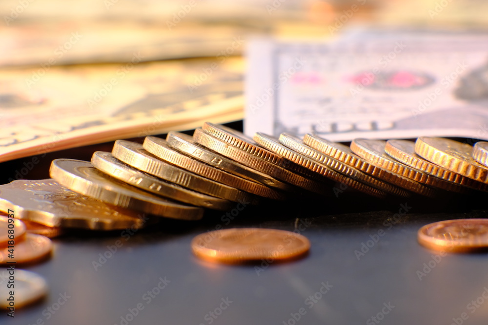 coins on a table coins on a table