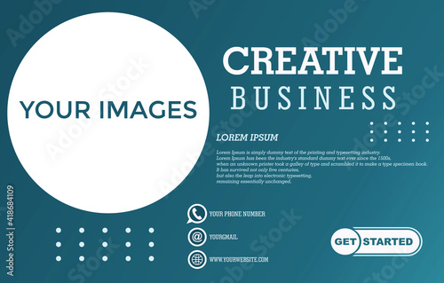  Square banner for social media post template themed business agency Premium Vector 