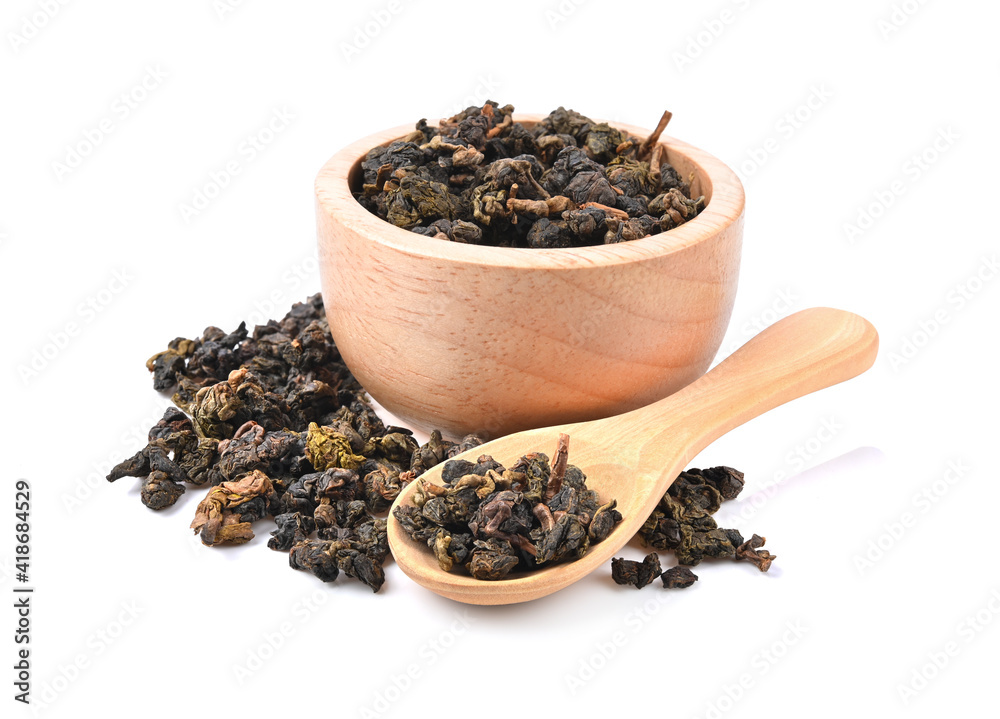 Chinese oolong tea isolated on white background. Chinese oolong tea isolated on white background.
