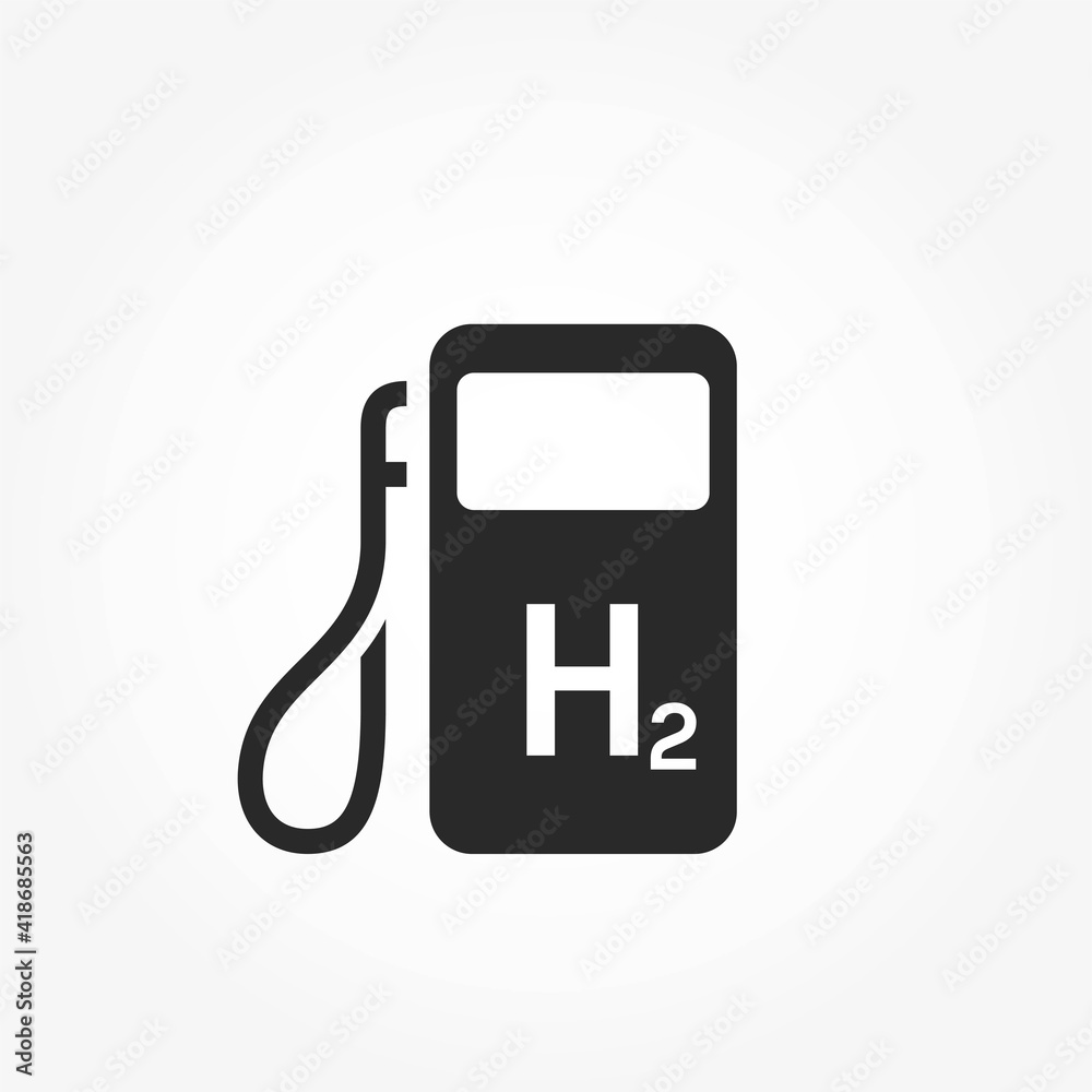 Hydrogen filling station icon. car fuel symbol. environment, eco friendly  and alternative energy symbol Stock Vector | Adobe Stock