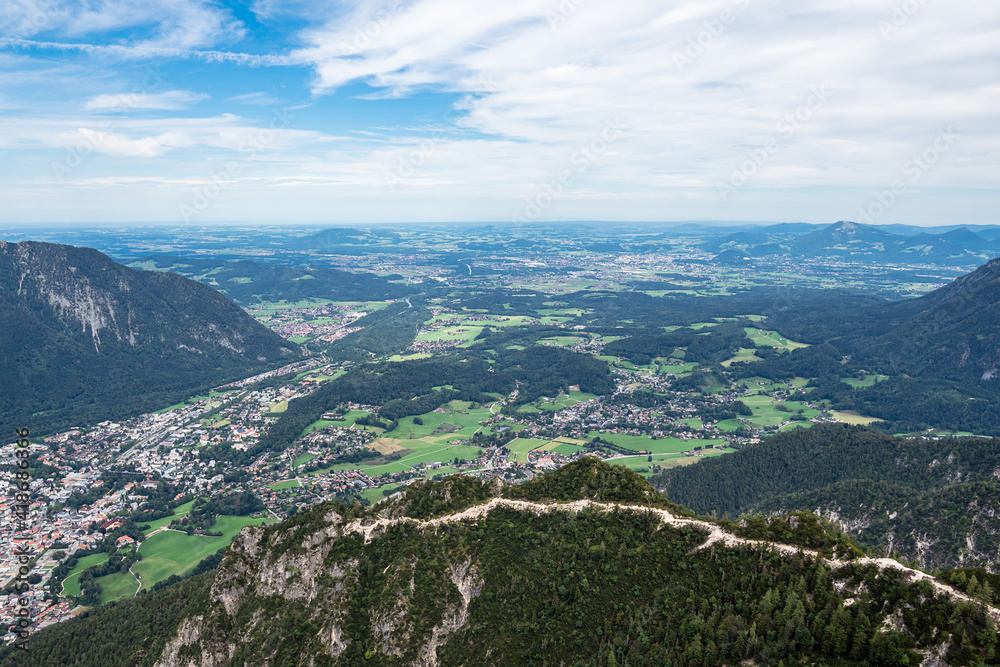 Aussicht vom Gipfel des Prediktstuhls im Berchtesgadener Land