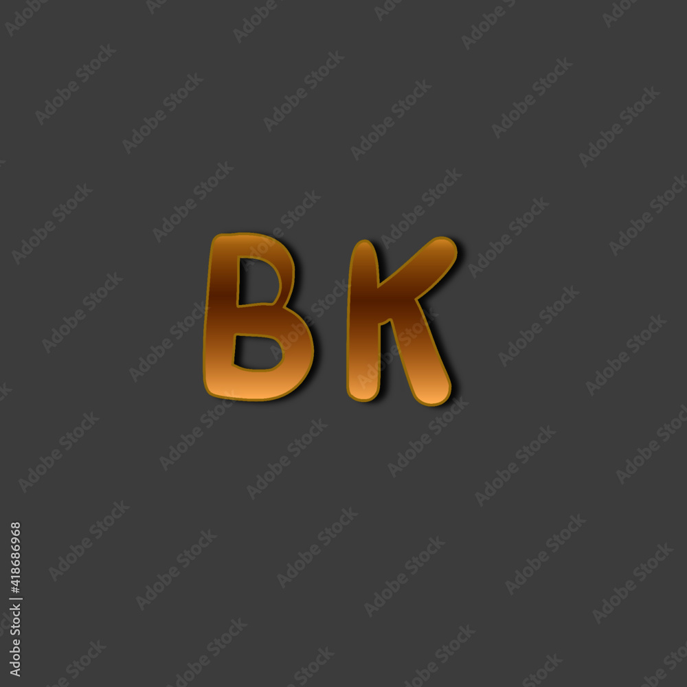 BK initial handwriting logo for identity BK initial handwriting logo for identity