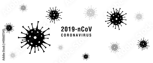 Coronavirus 2019-nCoV. Virus cells vector illustration. 