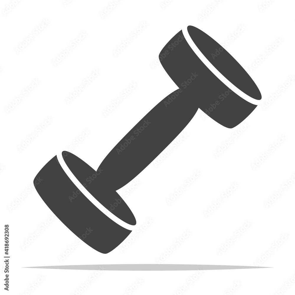Dumbbell icon vector isolated illustration Dumbbell icon vector isolated illustration