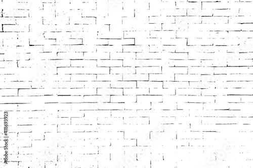 Old grungy rustic dirty dusty brick wall of ancient city. Uneven pitted peeled surface brickwork of cellar worn. Ruined rusty stiff blocks. Spotted messy ragged holes brickwall for 3D grunge design