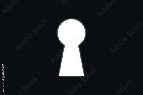 Keyhole vector isolated icons. Door key hole 