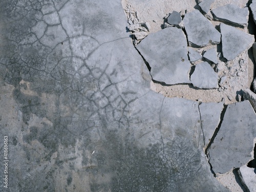 Картината върху платно The ground was cracked because of being hit.