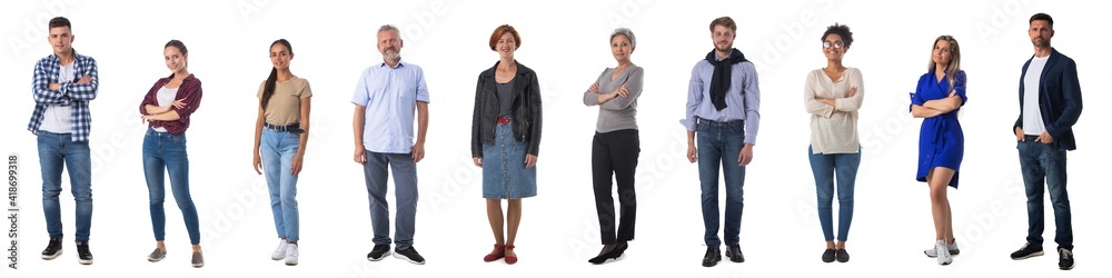 Full length portrait of people Full length portrait of people