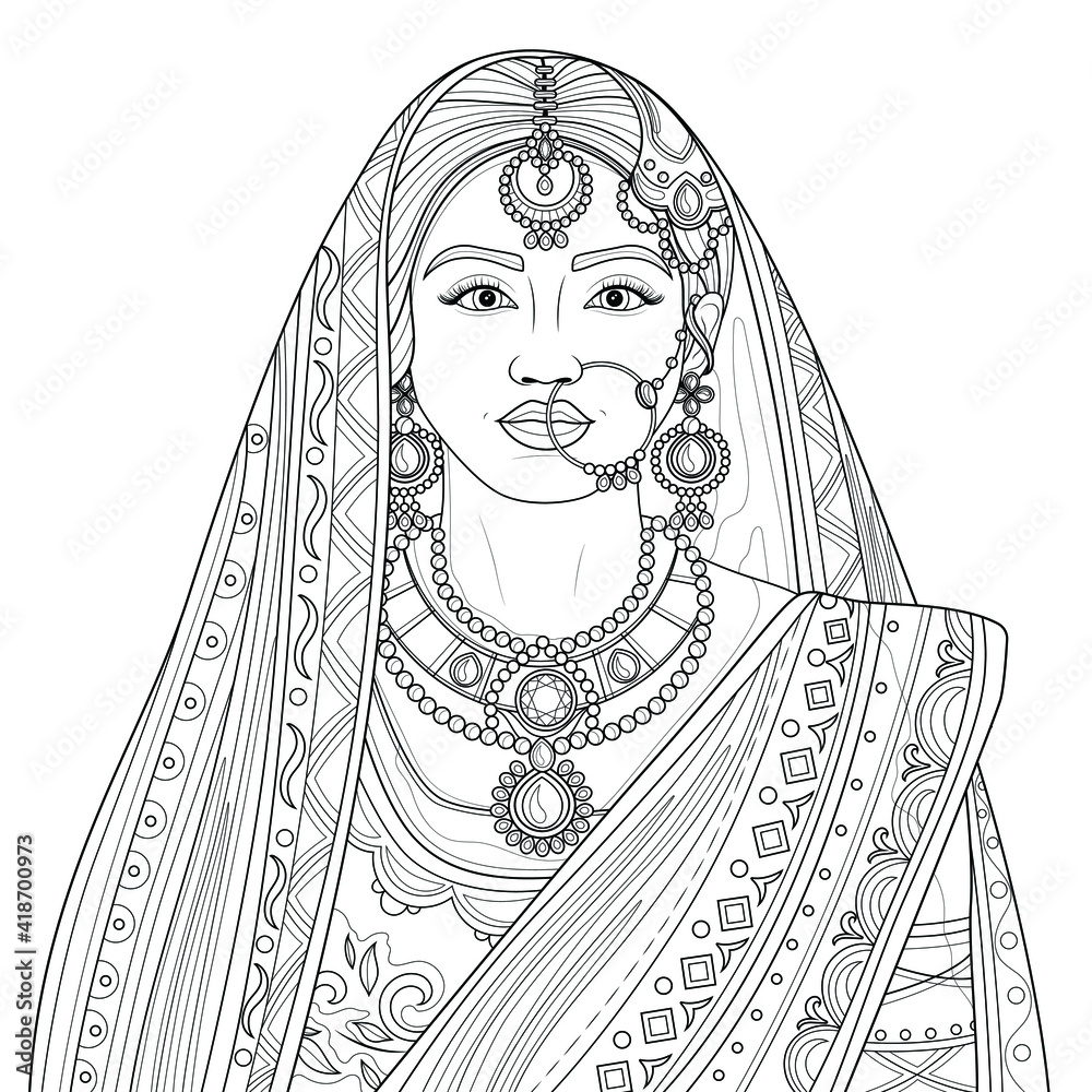 How to draw a Gorgeous Traditional Girl Very Easy | Saree Drawing | girl  drawing | Art drawings sketches simple, Girl drawing, Art drawings beautiful