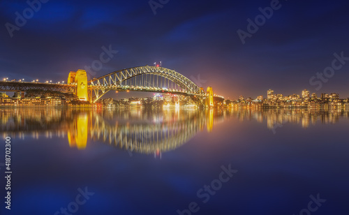 Twilight Reflection of Sydney Bridge