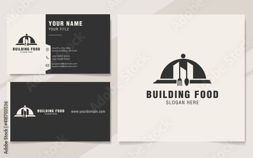 Building and food logo template suitable for restaurant companies