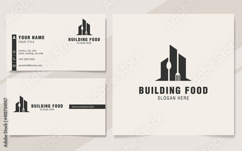Building and food logo template suitable for restaurant companies