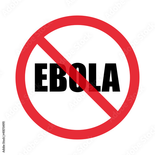 Stop Ebola virus icon vector. Linear style sign for mobile concept and web design. stop ebola virus symbol illustration. isolated on white background. Flat style. Vector
