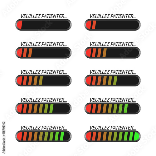 Icônes Veuillez Patienter