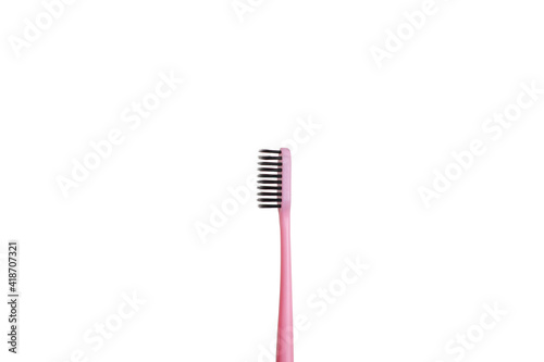 The pink tooth brushing cheek is isolated on a white background.
