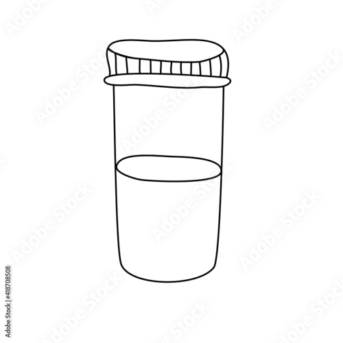 Medical tests. Vector hand drawn illustration in doodle style
