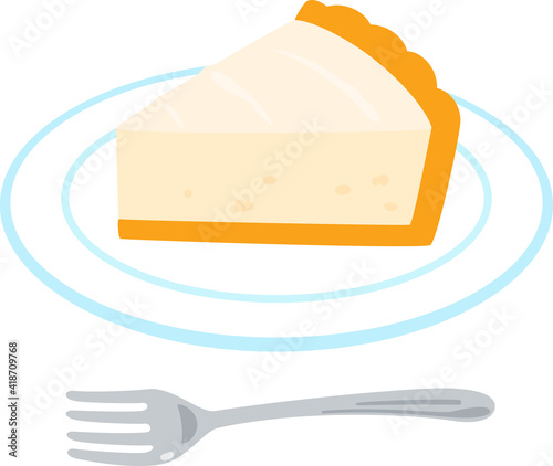 皿に乗ったチーズタルト