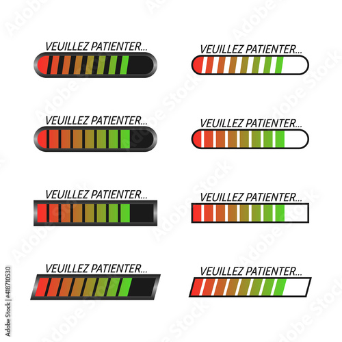 Icônes Veuillez Patienter v2
