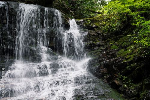 Gently Flowing Mountain Waterfall