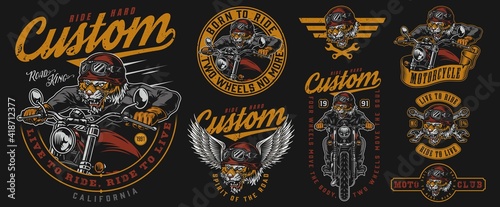 Vintage motorcycle designs collection
