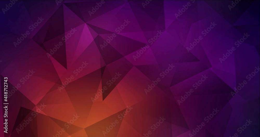 4K looping dark pink, yellow polygonal abstract footage. Shining colorful animation in simple style. Slideshow for web sites. 4096 x 2160, 30 fps. Codec Photo JPEG.