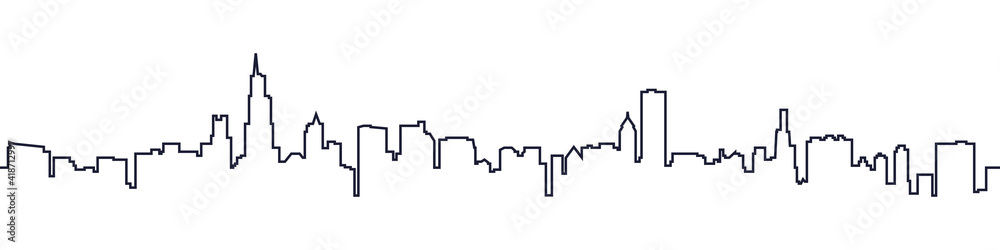 City landscape, icon, vector illustration isolated on white background City landscape, icon, vector illustration isolated on white background