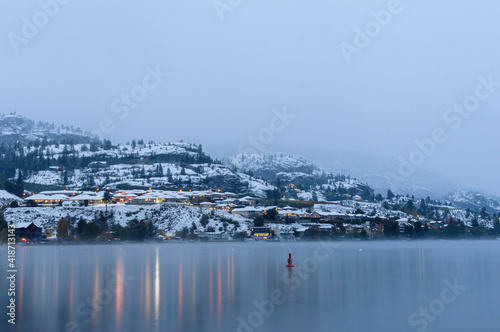 Fog and Snow over Skaha Lake