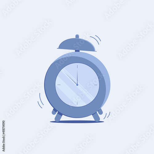 Alarm clock icon. Flat design style. Simple icon.