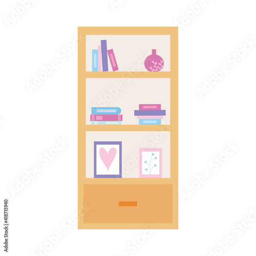 bookshelf with ornaments