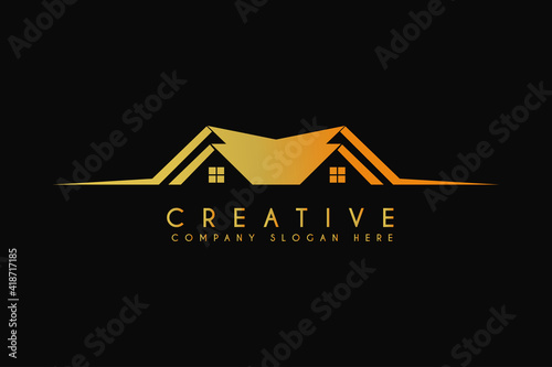 Real estate logo, building logo. This is the perfect logo for real estate agent, apartment, architecture or construction industry. Vector illustration