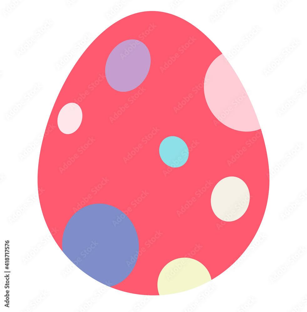 Fototapeta premium Easter egg silhouette. Vector illustration.