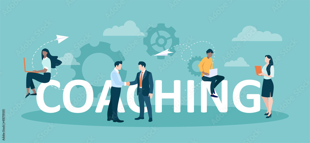 Vector of a businessman team leader advising to diverse people Vector of a businessman team leader advising to diverse people