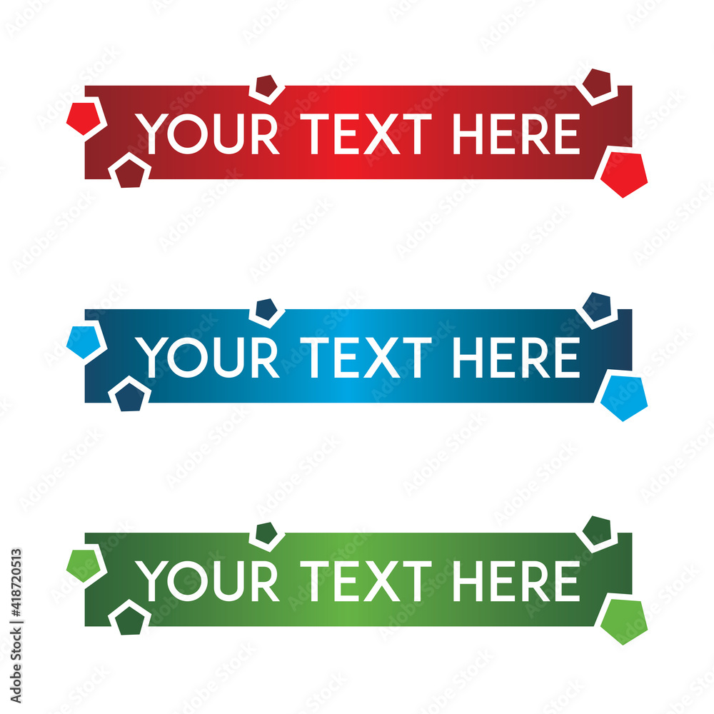 banner set, text box, title box, speech text, speech title, frame text, frame title, text border, title border