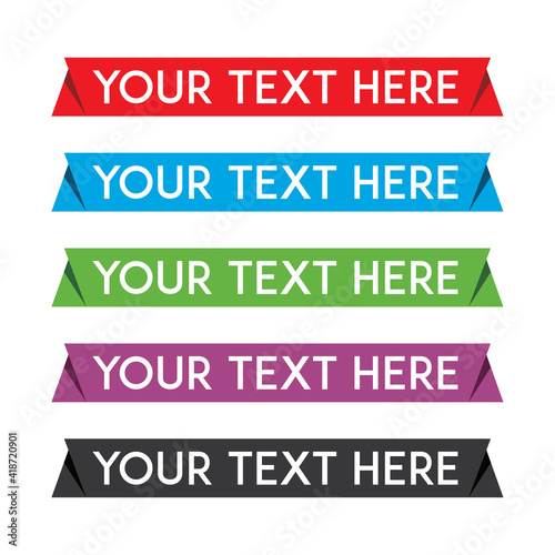 banner set, text box, title box, speech text, speech title, frame text, frame title, text border, title border