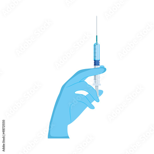 hand with syringe