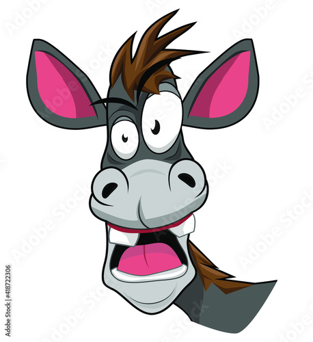 donkey face  cartoon