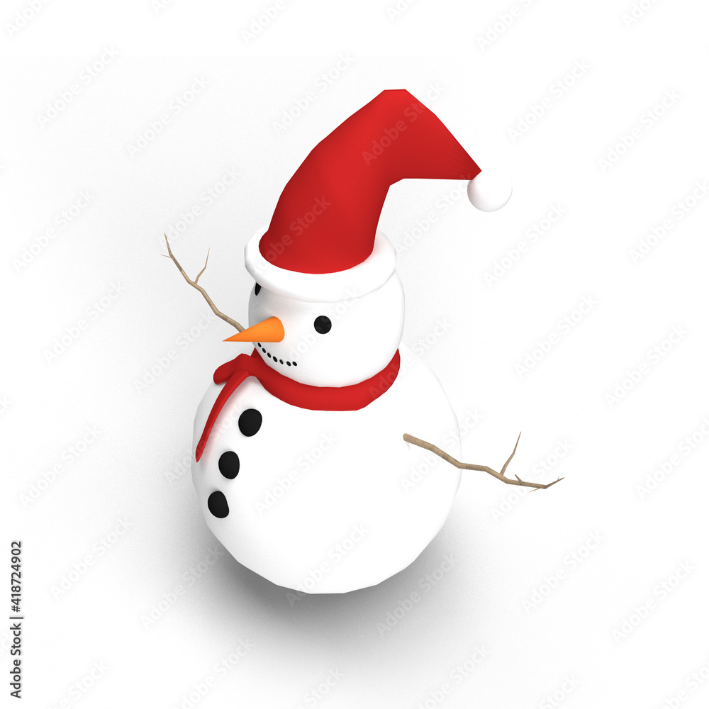 snowman on white background