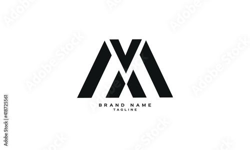 MXV, MV, MX, Abstract initial monogram letter alphabet logo design photo